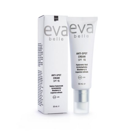 Συσκευασία του προϊόντος Eva Belle ANTI-SPOT CREAM SPF15 από την InterMed.