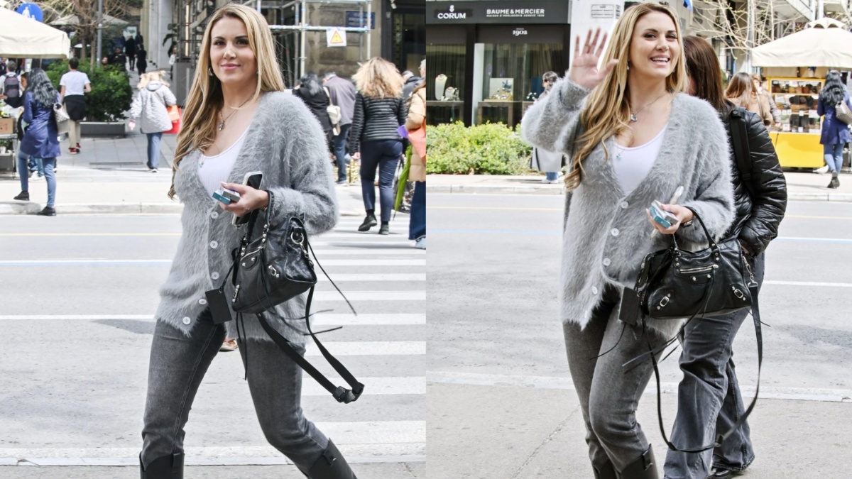 Φωτεινή Πετρογιάννη: Οι λεπτομέρειες του street style look της στο κέντρο της Αθήνας
