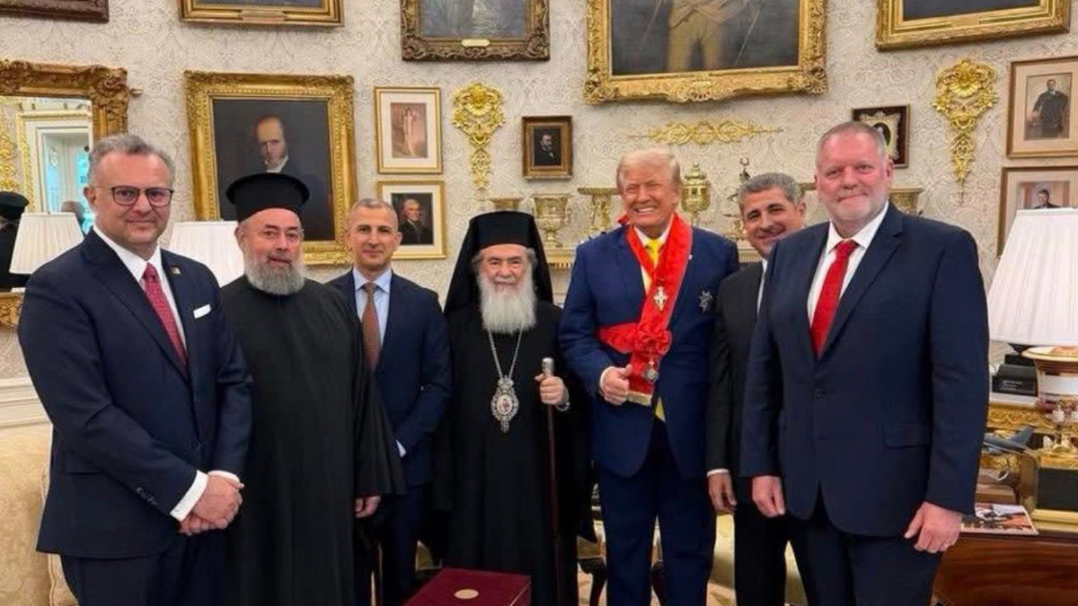 Συνάντηση Τραμπ με τον Πατριάρχη Ιεροσολύμων στον Λευκό Οίκο