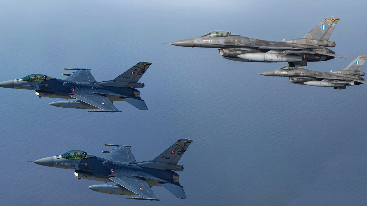 Εμπλοκή ελληνικών και τουρκικών F-16 πάνω από το Αιγαίο