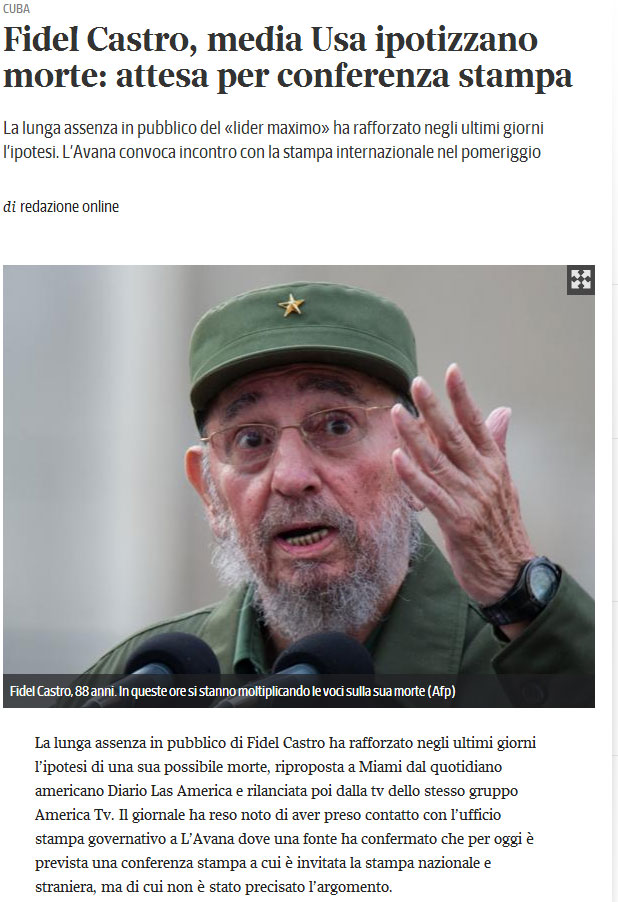 Το δημοσίευμα της ιταλικής «Corriere della Sera»